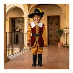 EKOL TACTICA MILITAR - Disfraz Del Gato Con Botas Para Niños Con Capa Y Sombrero