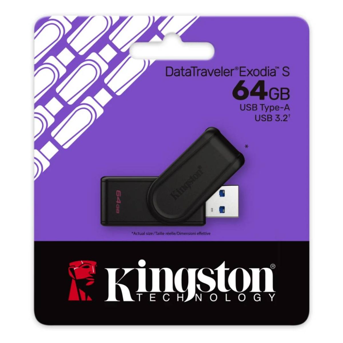 KINGSTON - Pendrive Kingston DataTraveler Exodia S 64GB Negro