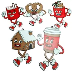 GENERICO - Pack de 5 adornos navideños divertidos
