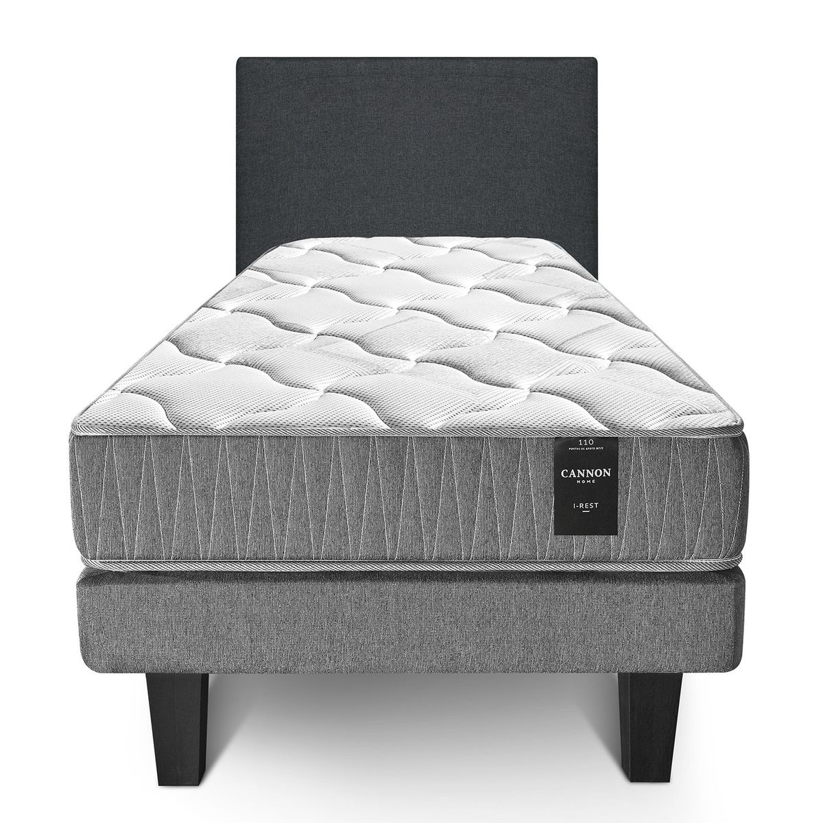 CANNON - Cama I-Rest 1.5 Plazas + Respaldo Kir Negro