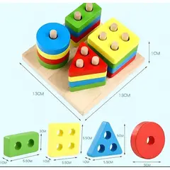 GENERICO - Juego De Madera Didáctico De Encaje Para Niños