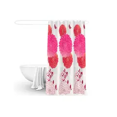 CARIBEE - Cortina Ducha Baño 180x180 Elegante Rosa