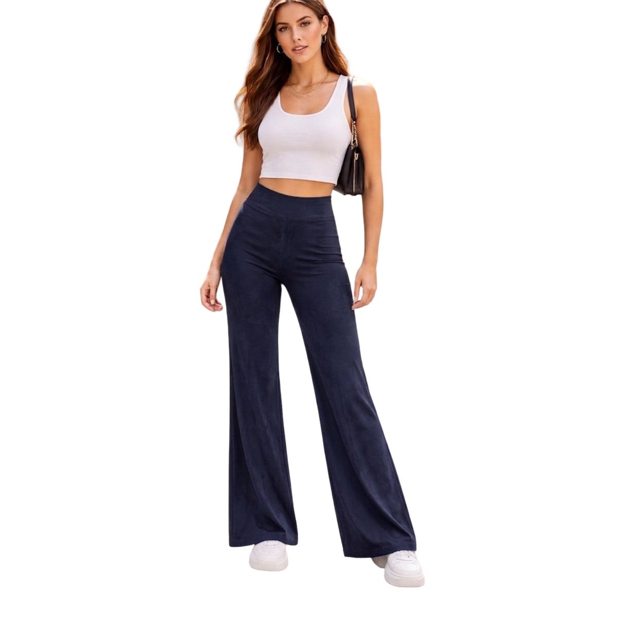 AAYO MODA - Pantalón Palazzo Mujer Tela Gamuza Cómodo y Elegante