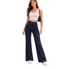 AAYO MODA - Pantalón Palazzo Mujer Tela Gamuza Cómodo y Elegante