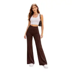 AAYO MODA - Pantalón Palazzo Mujer Tela Gamuza Cómodo y Elegante