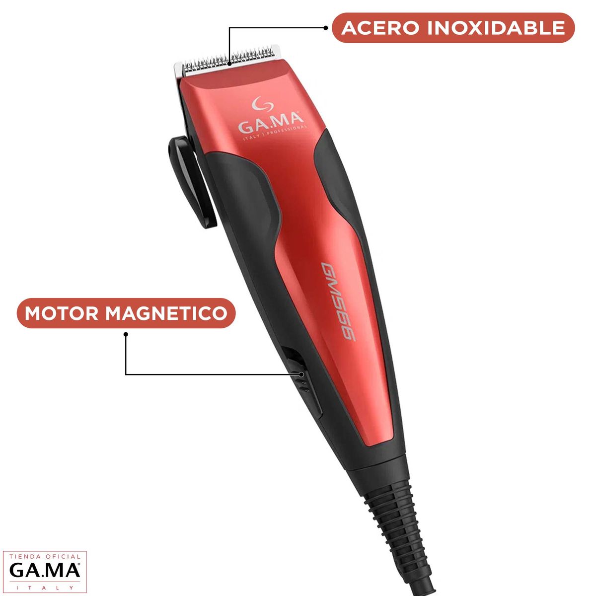 GAMA - Pack Gama Cortapelos Clipper Gm566 + Alisadora Barber Style