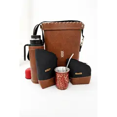 GENERICO - Kit matero café habano 6 piezas con chau latas