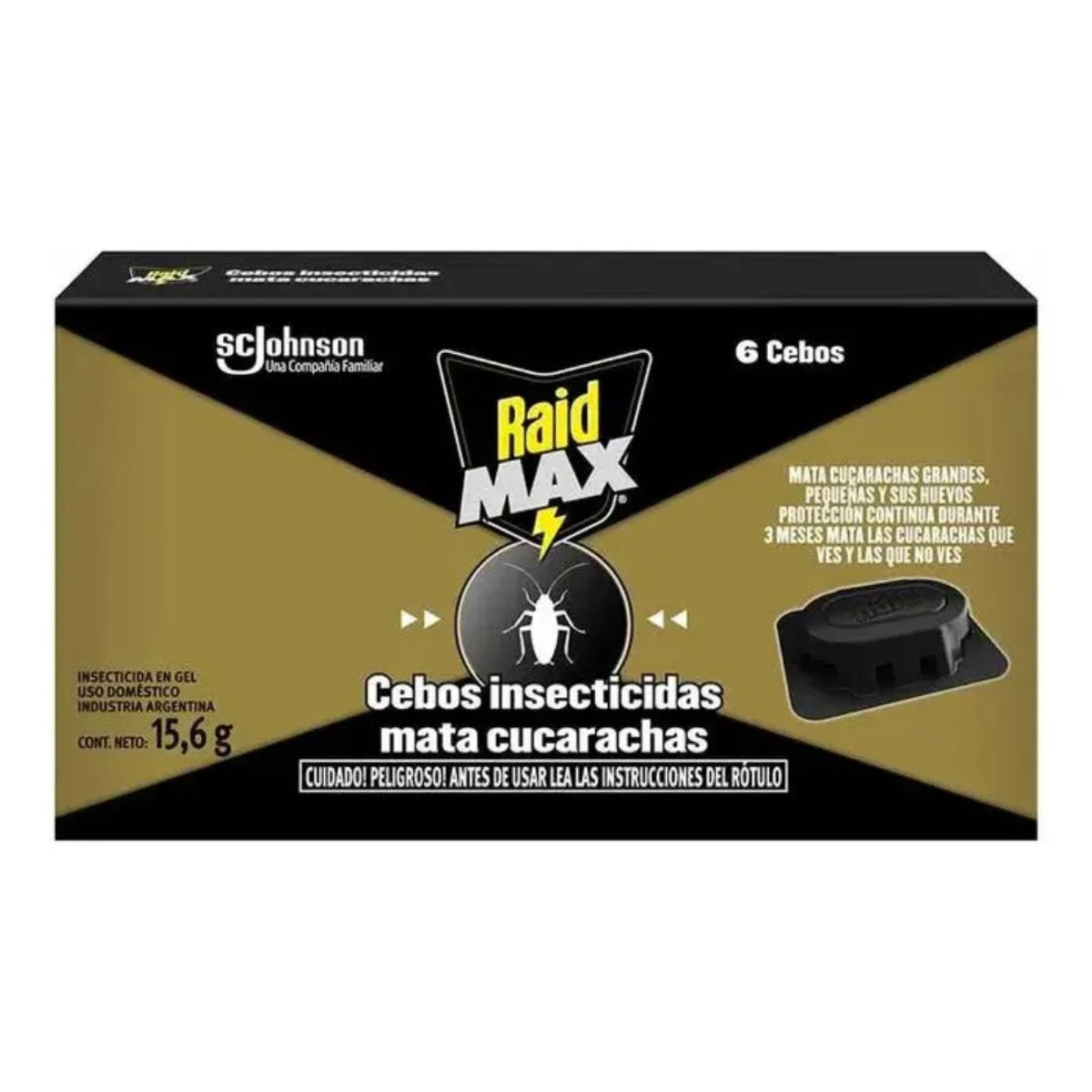 RAIDMAX - Cebos Mata Cucarachas Raid Max 15,6 g 6 Unidades