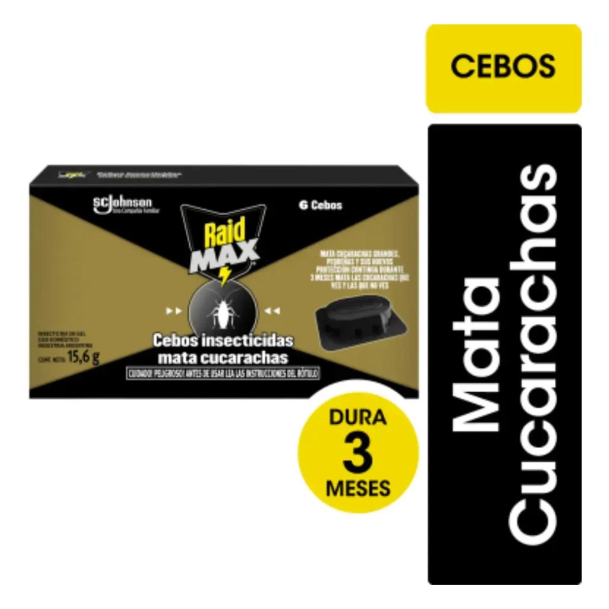 RAIDMAX - Cebos Mata Cucarachas Raid Max 15,6 g 6 Unidades