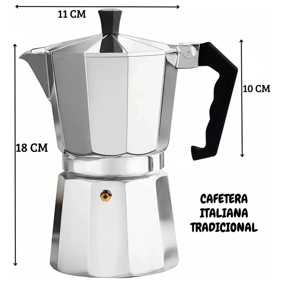 NO LOGO - Cafetera Italiana 9 Tazas + Molinillo Eléctrico Granos