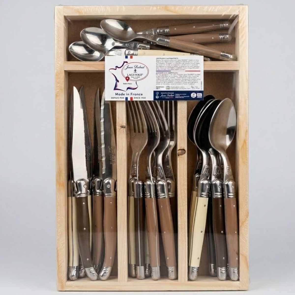 LAGUIOLE - Set De Cuchilleria 24 Piezas Lino Laguiole Jean Dubost