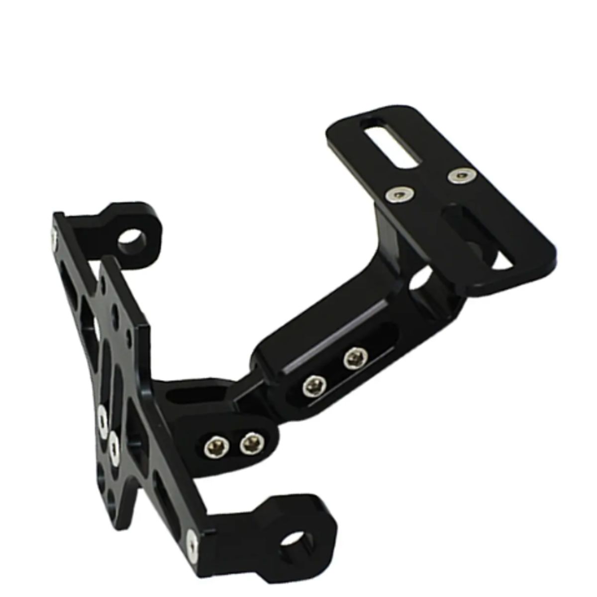 GENERICO - Portaplaca Universal Para Moto De Aluminio Negro