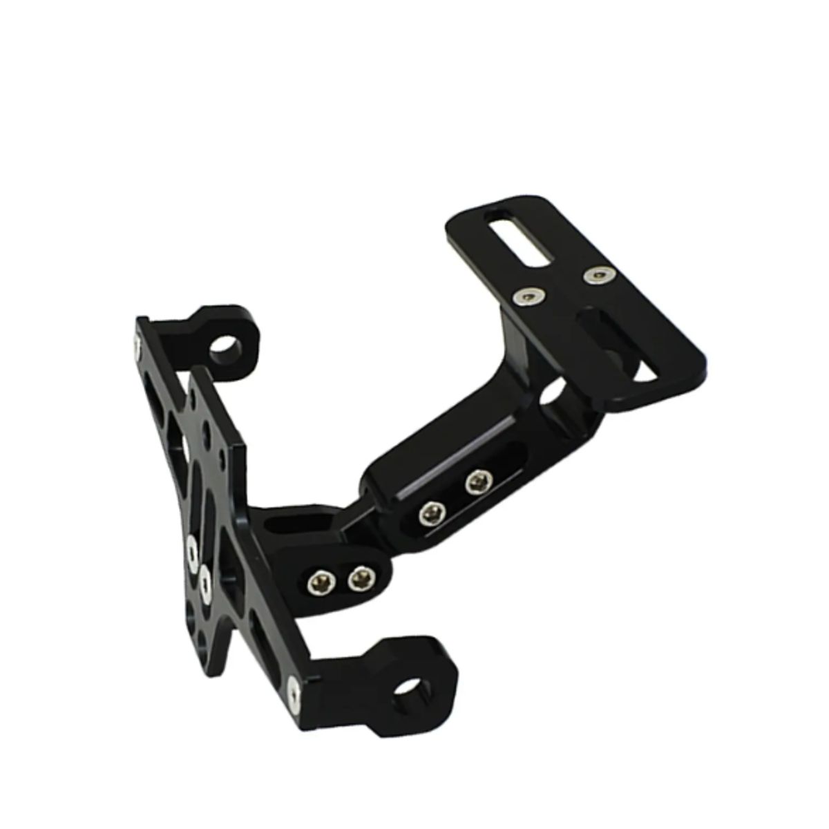 GENERICO - Portaplaca Universal Para Moto De Aluminio Negro