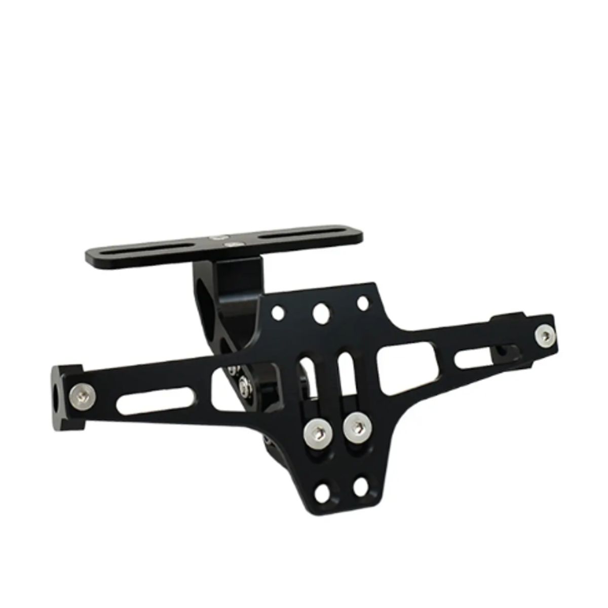 GENERICO - Portaplaca Universal Para Moto De Aluminio Negro