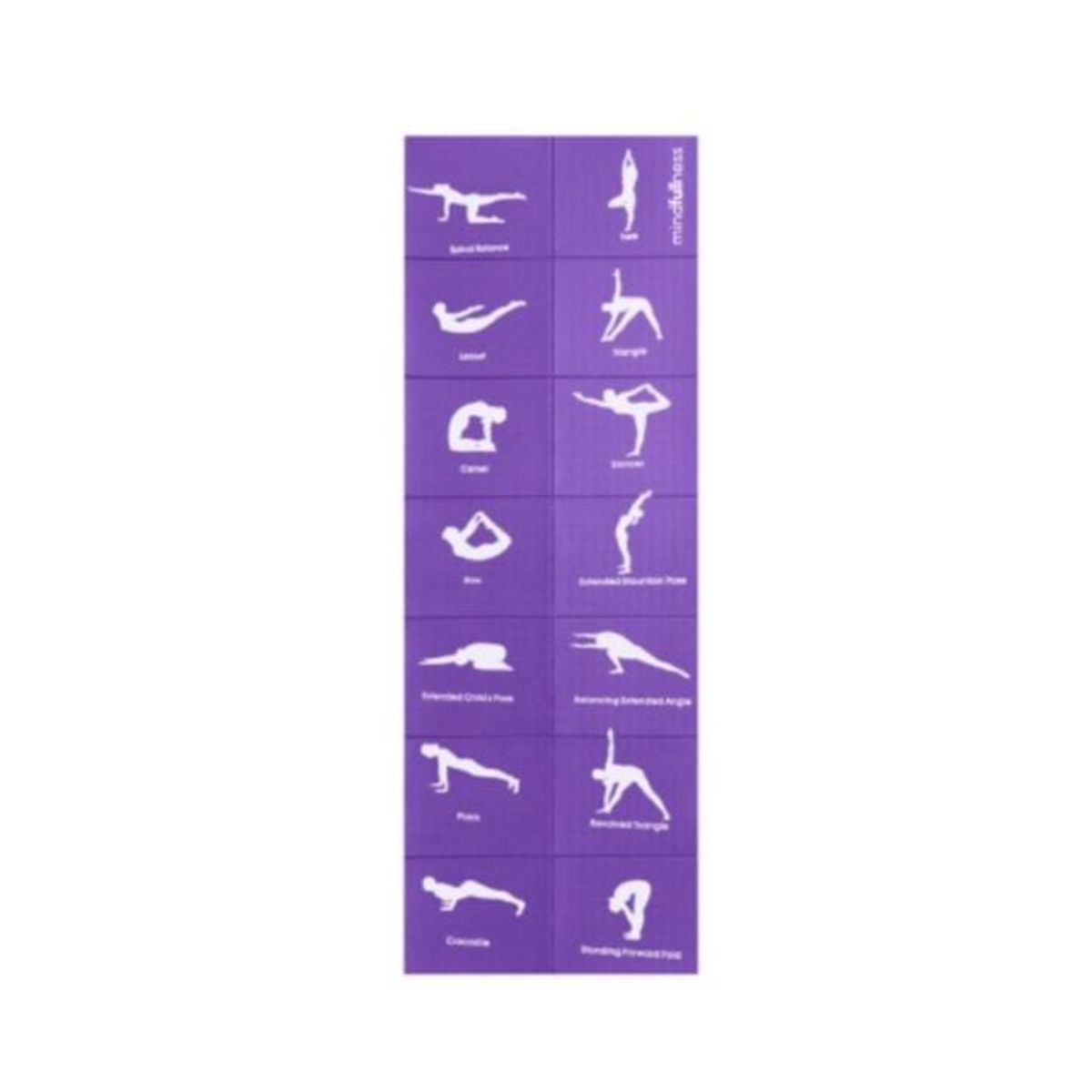 GENERICO - mat para yoga plegable 6mm 173x61cm  morado plegable minfullness