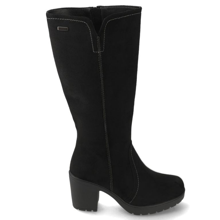 Bota Negra Taco cuadrado