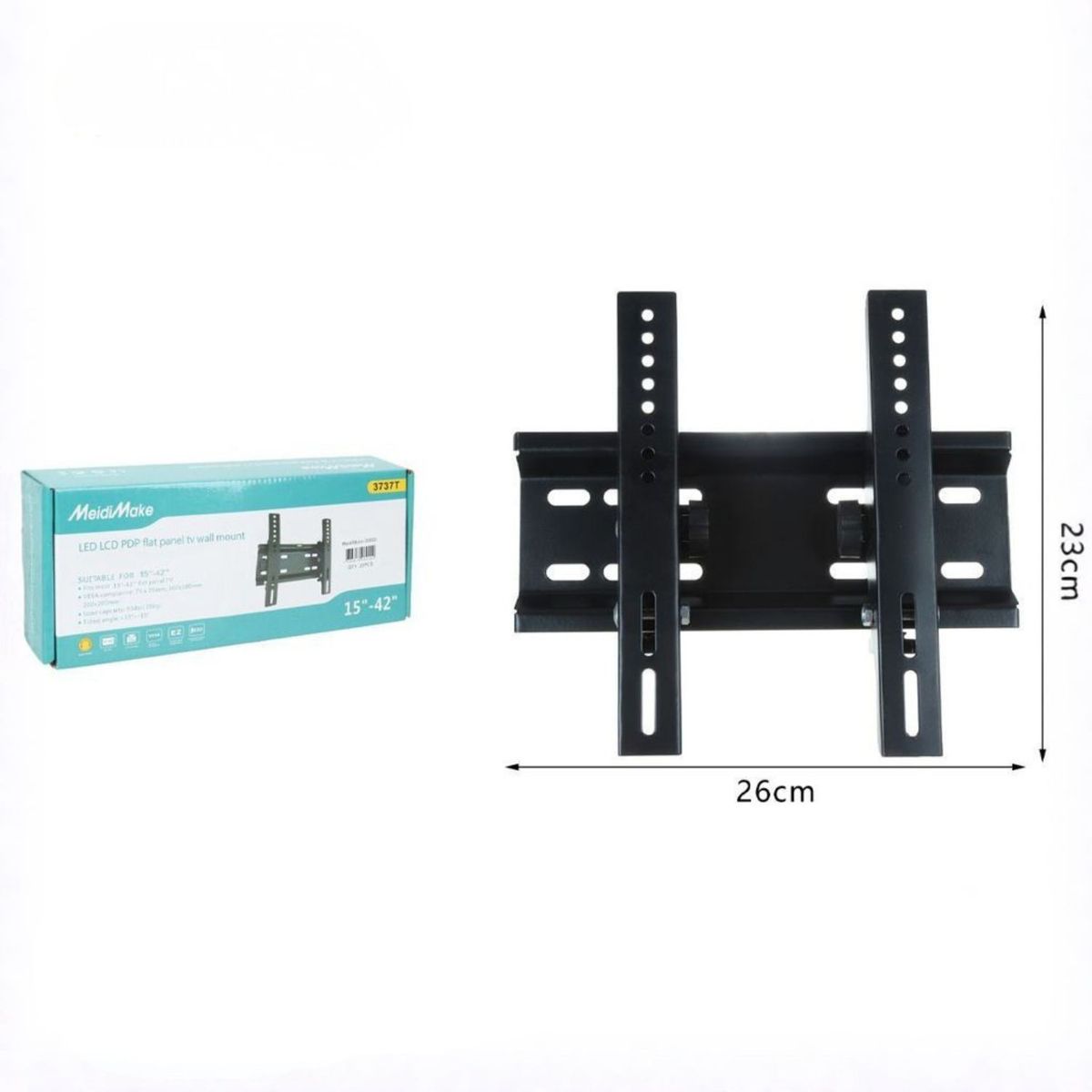 GENERICO - Soporte Fijo Tv De 15 A 42 Pulgadas Color Negro