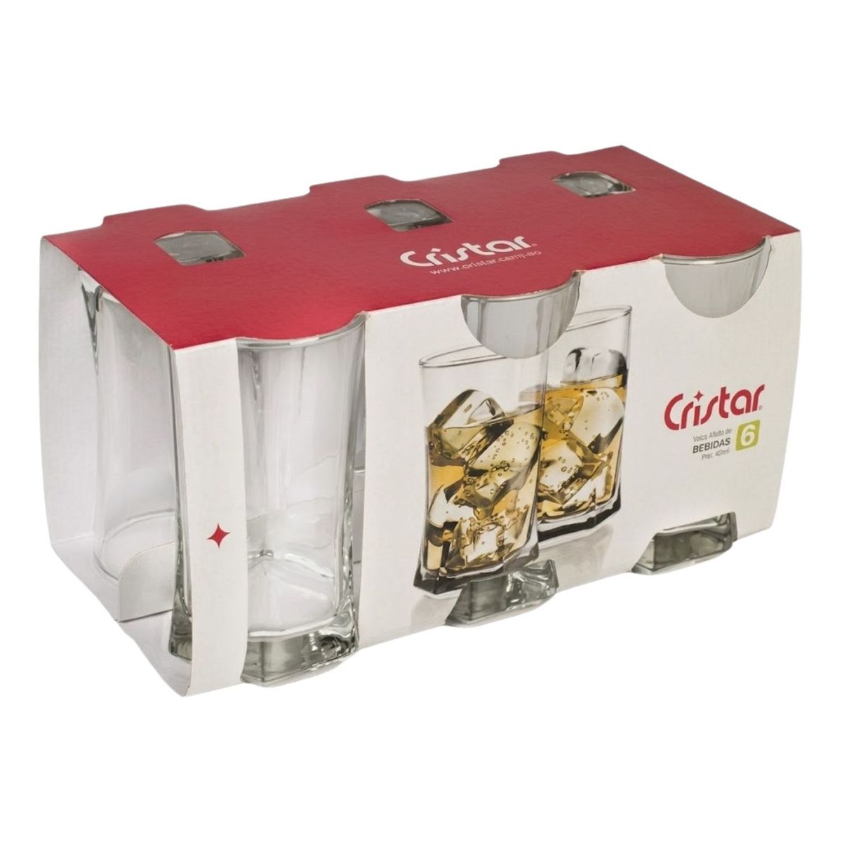 CRISTAR - Set De 6 Vasos Altos 332Cc Vivaldi Transparente