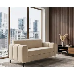 MUEBLES NATIVA - Sofa Bruma Crudo 2 Cuerpos