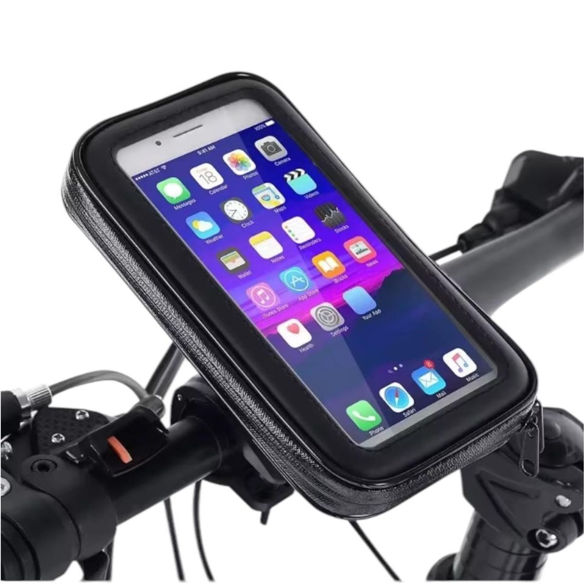 GENERICO - Soporte Impermeable para Celular de Bicicleta Moto Universal hasta 6.5”