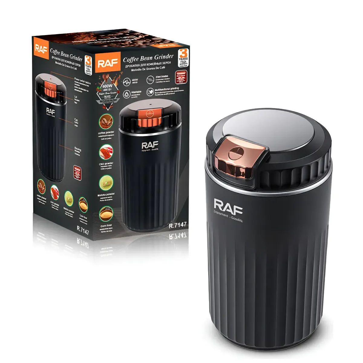 GENERICO - Molino De Granos De Café Multifuncional 400w Raf R.7147