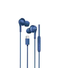 MOTOMO - AUDIFONOS EARPHONES IN-EAR CABLE TRENZADO USB-C MICROFONO AZUL AUEARPH79