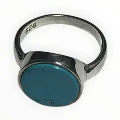 TAETHAI - Anillo plata 925 con Turquesa redonda