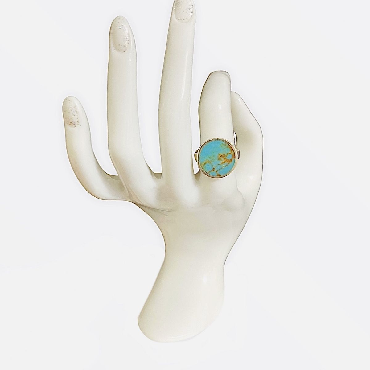 TAETHAI - Anillo plata 925 con Turquesa redonda