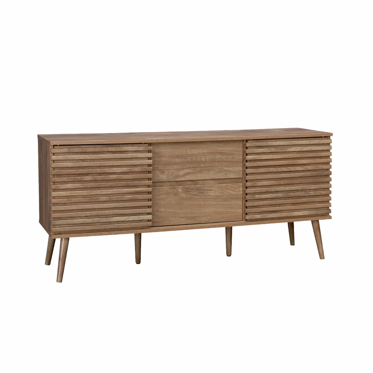 RELAN - Buffet Mueble Aparador Pensilvania  Relan Estilo Retro Con Puertas Corredizas Varilladas