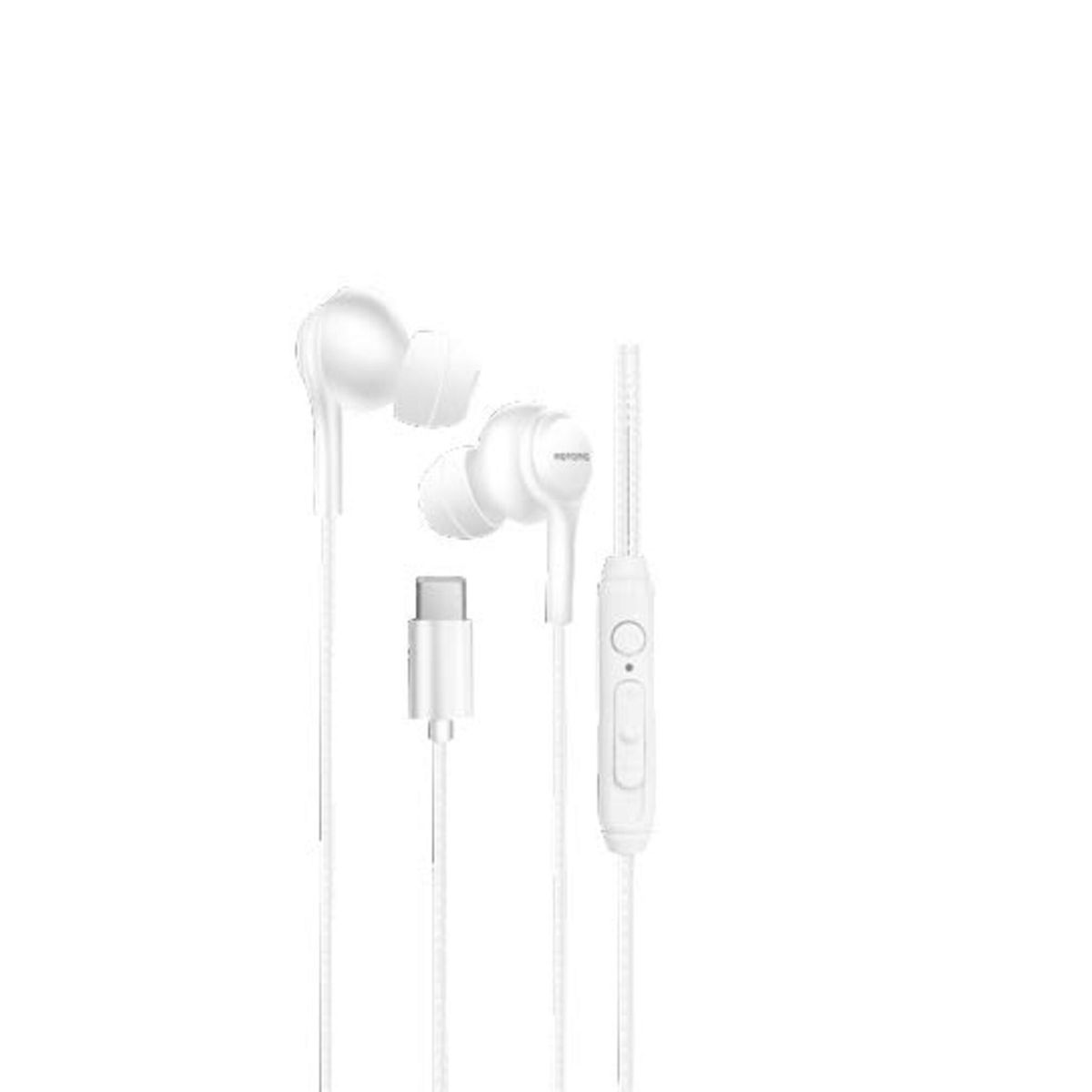 MOTOMO - AUDIFONOS EARPHONES IN-EAR CABLE TRENZADO USB-C MICROFONO BLANCO AUEARPH77