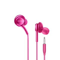 MOTOMO - AUDIFONOS ALAMBRICO IN-EAR MANOS LIBRES 3.5MM ROSA PH-44