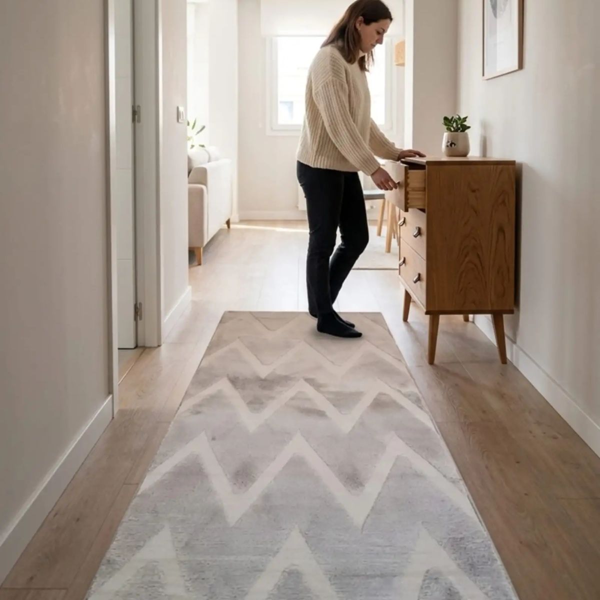 GENERICO - Alfombra Pasillera Moderna Diseño Jacquard 60x160cm