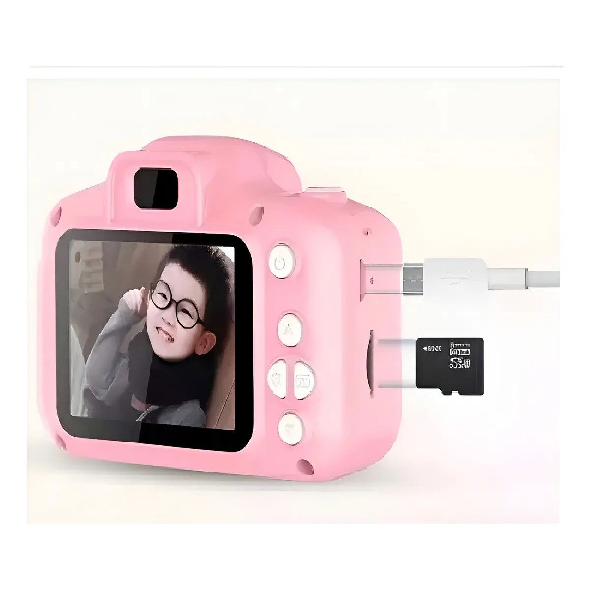 GENERICO - Mini Cámara Fotográfica Digital Para Niños Portatil Kids Color Rosa BELUG