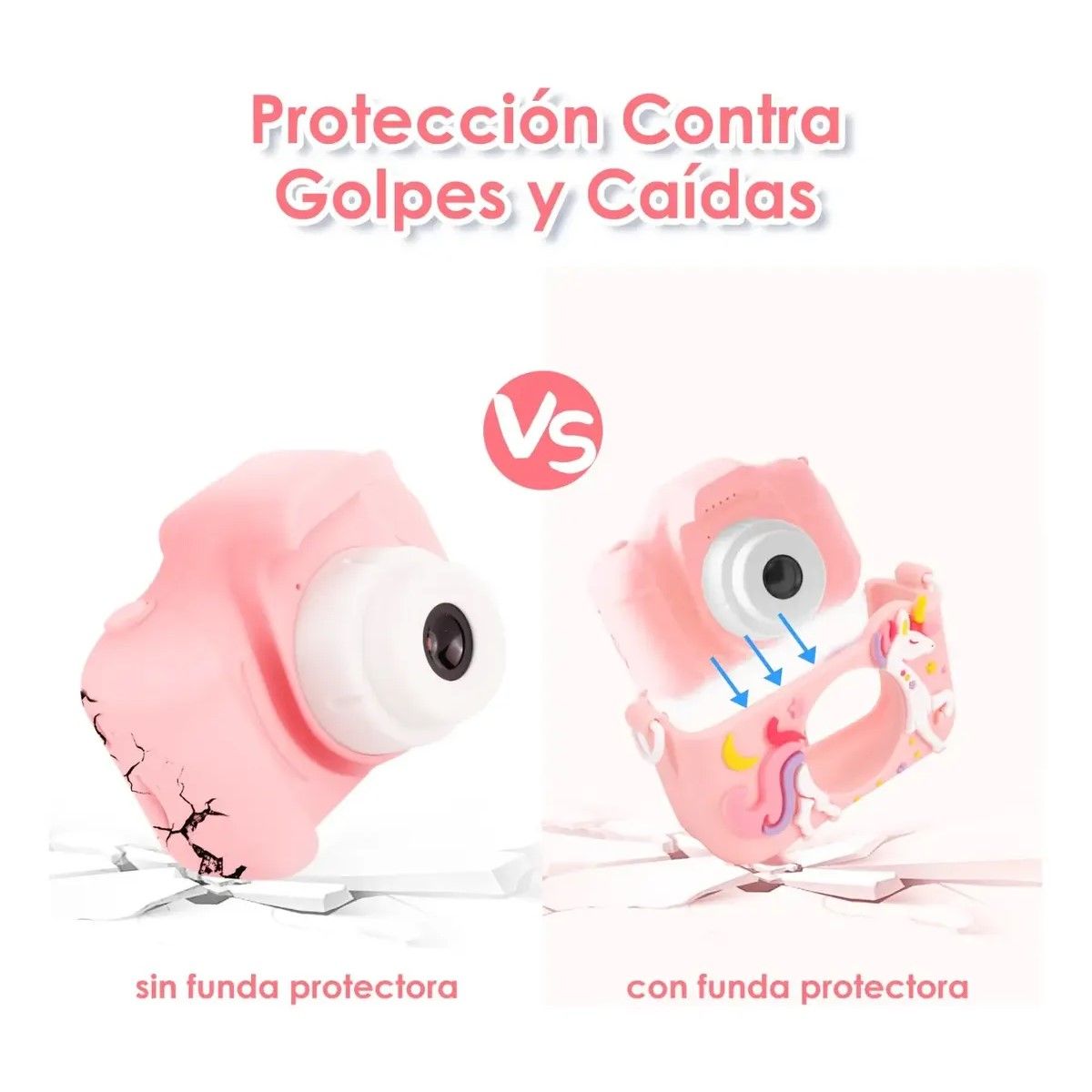 GENERICO - Mini Cámara Fotográfica Digital Para Niños Con Funda Y 32 Gb BELUG