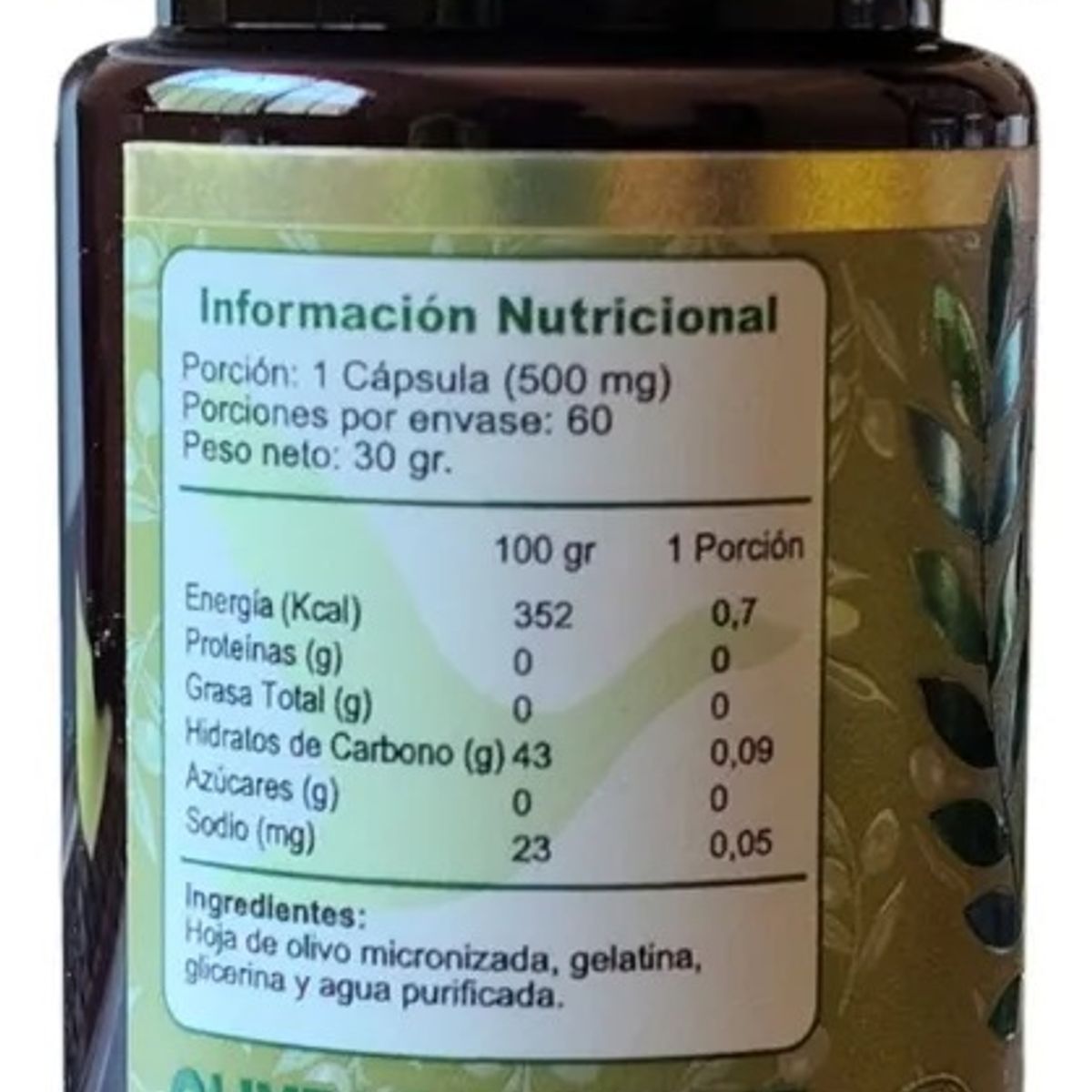 GREEN MEDICAL - Hoja De Olivo Gm 1 Frasco 60 Caps.