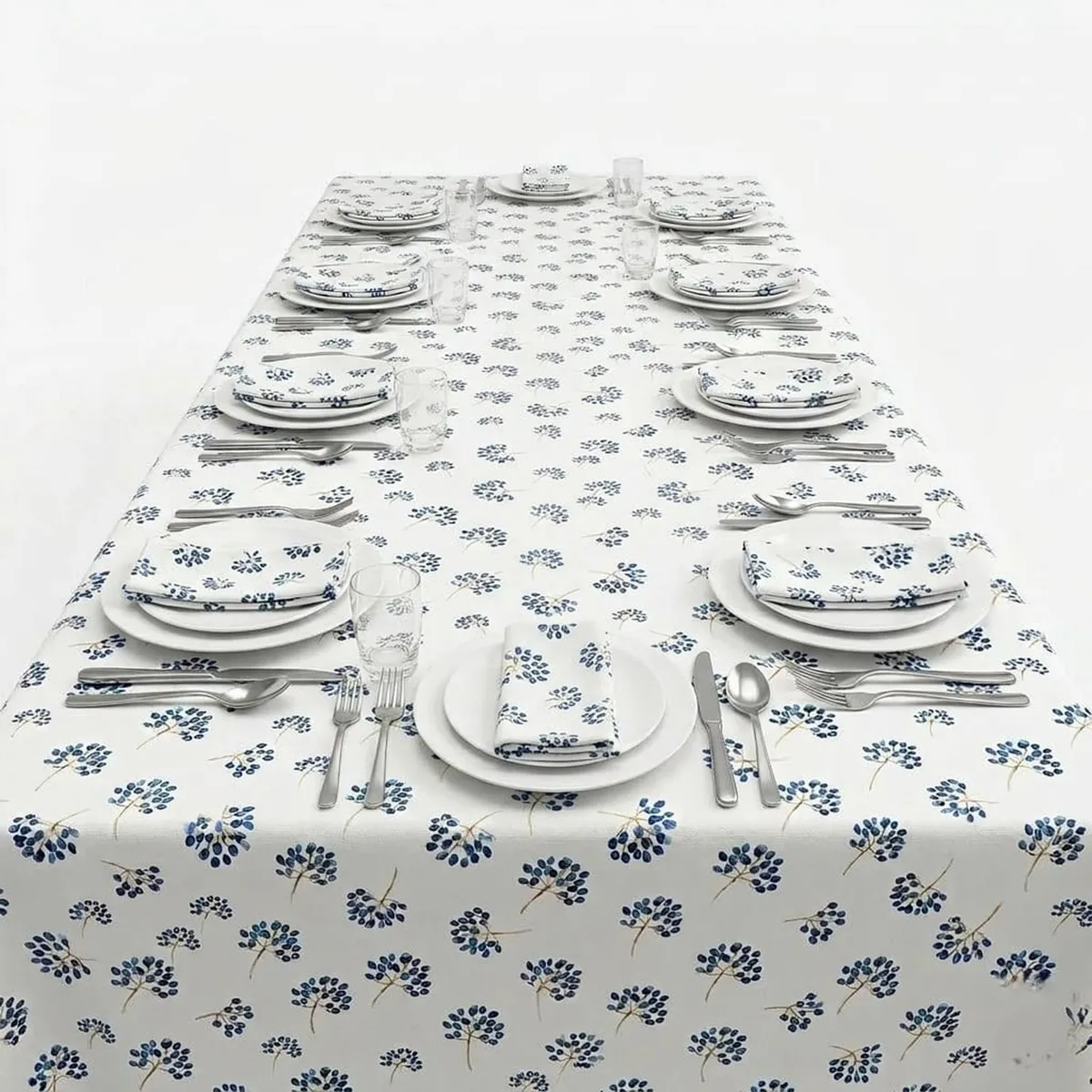 GENERICO - Mantel Jardín de Oro - Azul - 150 x 300 cm (8-10 puestos)