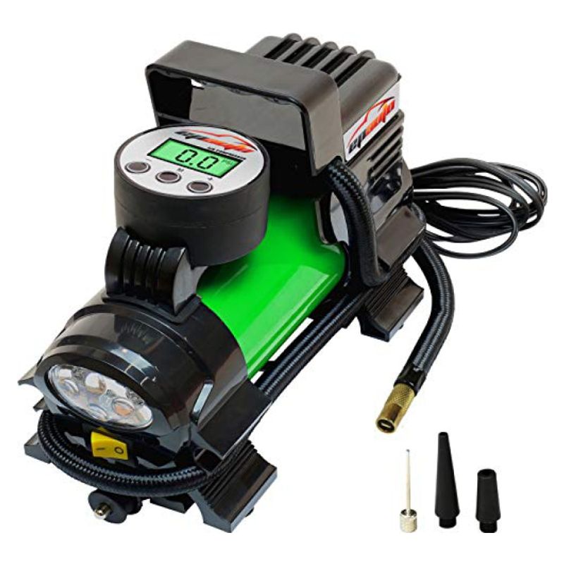  - Inflador de ruedas para auto Verde