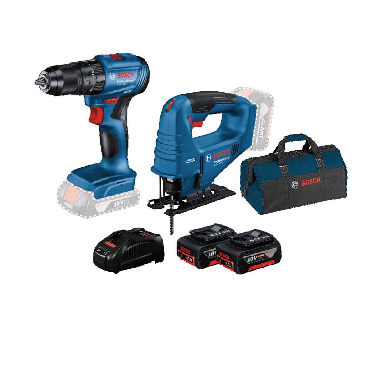 BOSCH - TAL PERC 18V GSB 185LI+ SIE CALAR+ BOLSO+CARG+ 2BAT 4AH