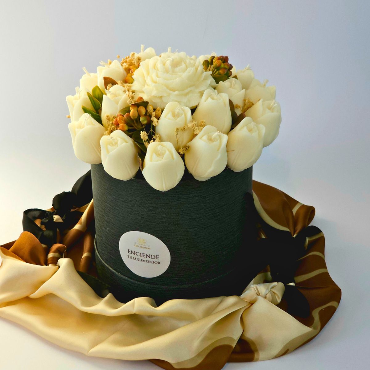 GENERICO - Bouquet de flores Zen Aromas Aroma Higo Gran Tulipa de Cera de soja