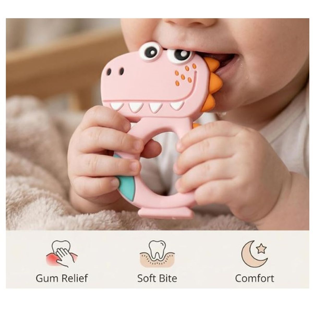 GENERICO - Mordedor De Encías Dinosaurio Para Bebes