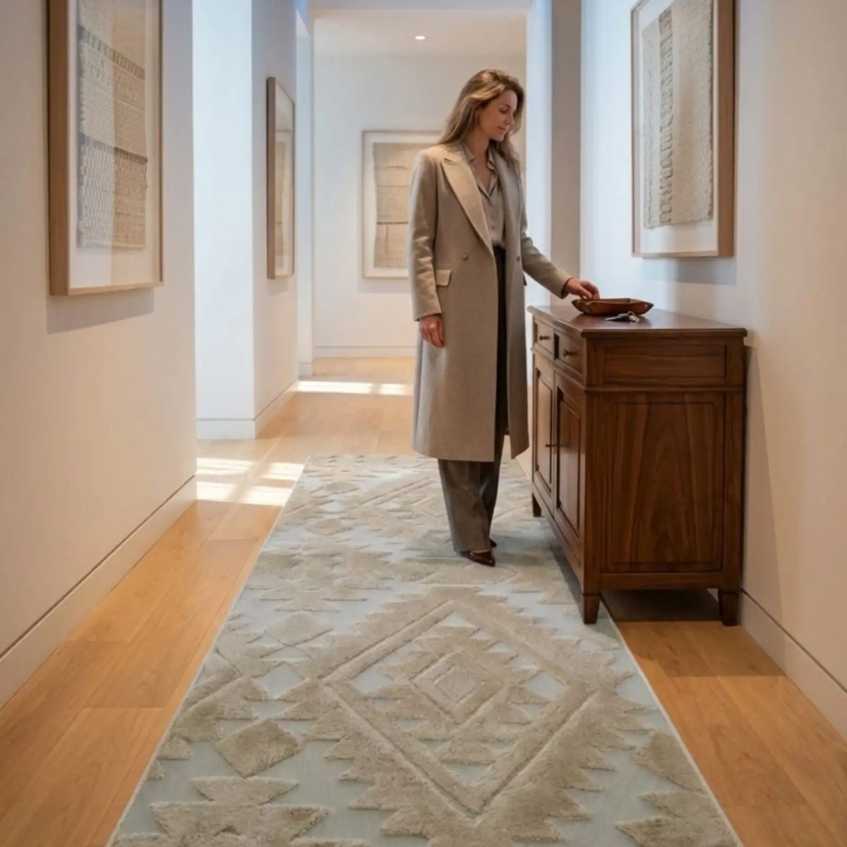 GENERICO - Alfombra Pasillera Moderna Diseño Jacquard 60x160cm