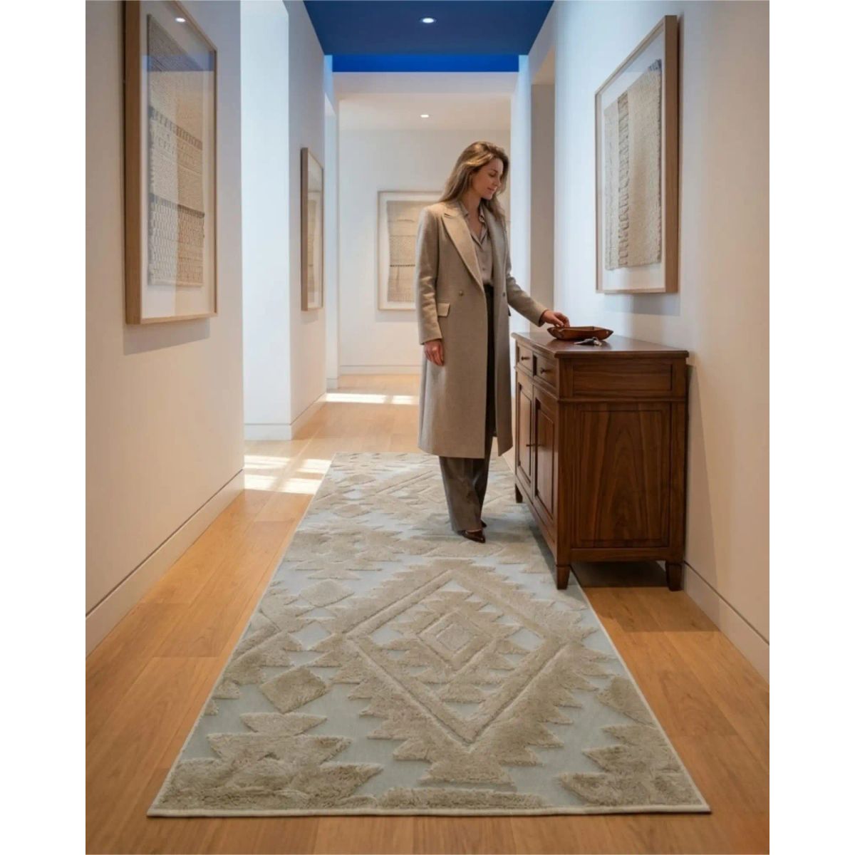 GENERICO - Alfombra Pasillera Moderna Diseño Jacquard 60x160cm
