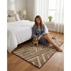 GENERICO - Bajada de Cama Moderna 50x80Cm Diseño Jacquard