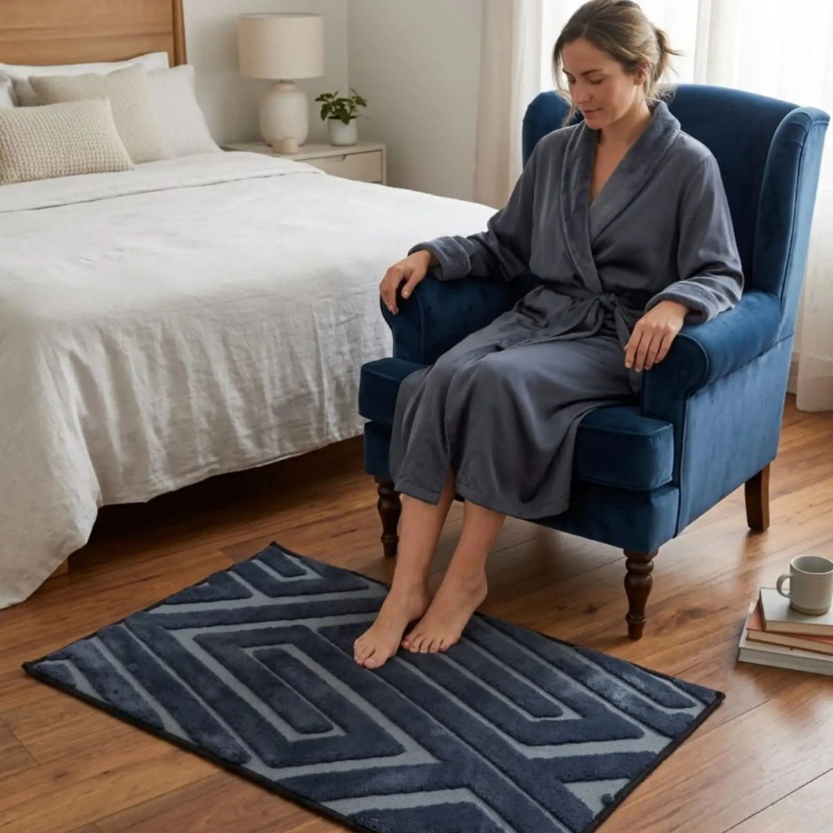 GENERICO - Bajada de Cama Moderna 50x80Cm Diseño Jacquard