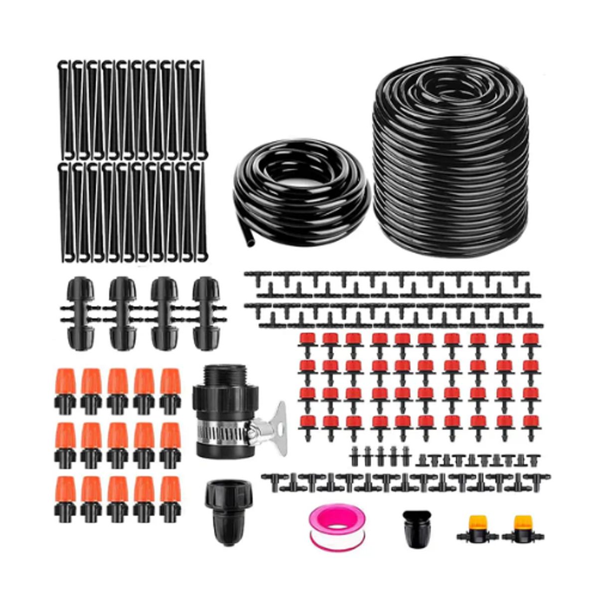 GENERICO - Kit De Riego Por Goteo 40+10 Metros Ahorro Agua 177 Piezas