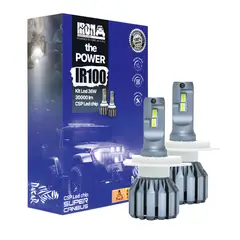 KOBO - Kit Turbo LED H4 IR100 Dakar 30.000 Lúmenes Canbus Luz Blanca 6500K Alta/Baja