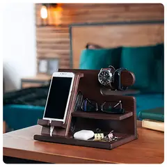 VIDA BUENAS - Organizador de Madera para Escritorio Multifuncional