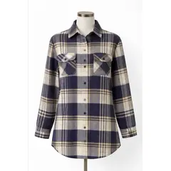 XPRESS RECHARGE - Sobrecamisa Mujer Cuadrille Premium Manga Larga aberturas laterales Estilo Casual Otoño Invierno