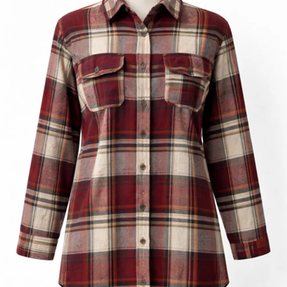 XPRESS RECHARGE - Sobrecamisa Mujer Cuadrille Premium Manga Larga aberturas laterales Estilo Casual Otoño Invierno