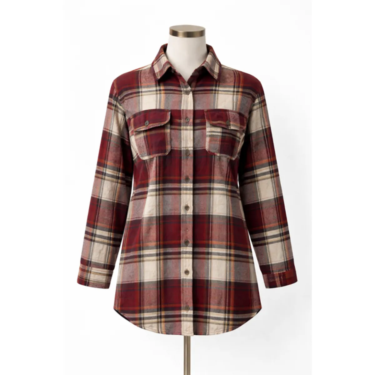 XPRESS RECHARGE - Sobrecamisa Mujer Cuadrille Premium Manga Larga aberturas laterales Estilo Casual Otoño Invierno